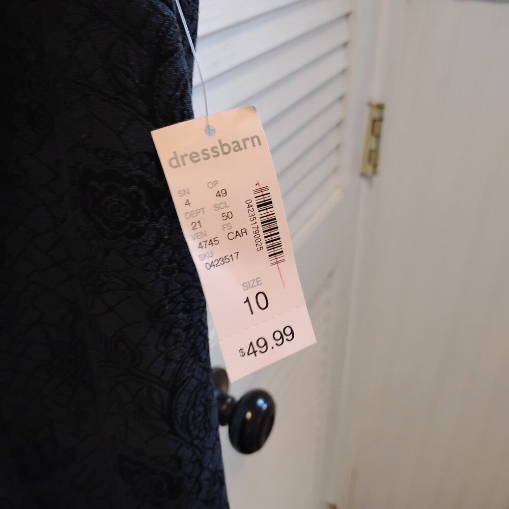 Dress. Black on black Jones Studio NWT     sz 10 - Picture 3 of 6